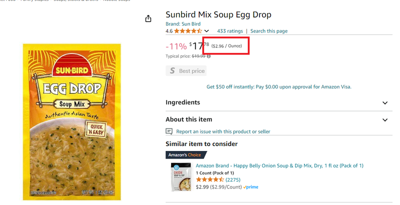 Products multipack by ounce