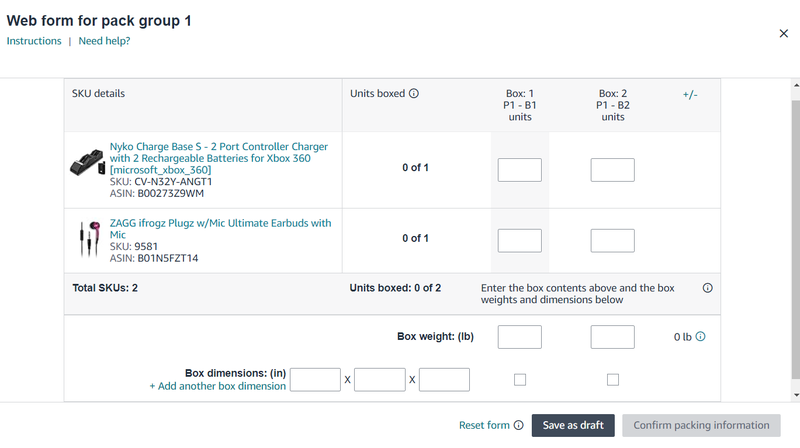 multiple skus per box web form