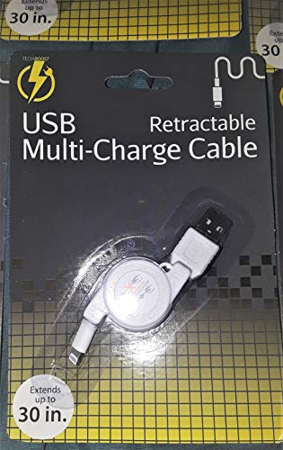 IPHONE Retractable USB Multi-Charge Cable