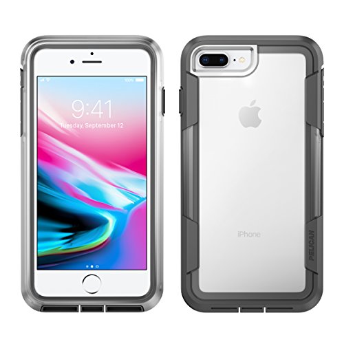 Pelican C35030-000A-CLCG IPHONE 8 Case | Voyager Case - fits IPHONE 6s/7/8 (Clear/Grey)