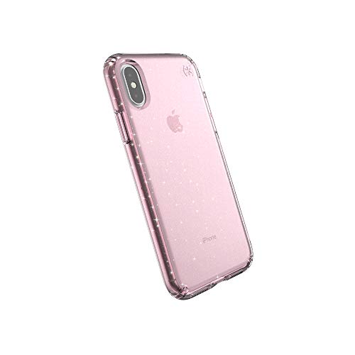 ''Speck Products Compatible Phone Case for Apple IPHONE XS/IPHONE X, PRESIDIO CLEAR + GLITTER Case, B
