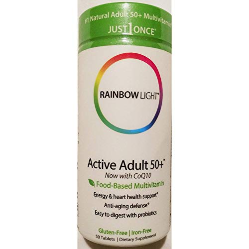 Rainbow Light Active ADULT 50+ Multivitamins With CoQ10 50 Tablets