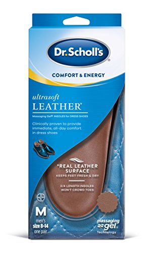 Dr. Scholl's Ultrasoft LEATHER Insoles for Dress Shoes (Men's 8-14) // All-Day Comfort with Massagin