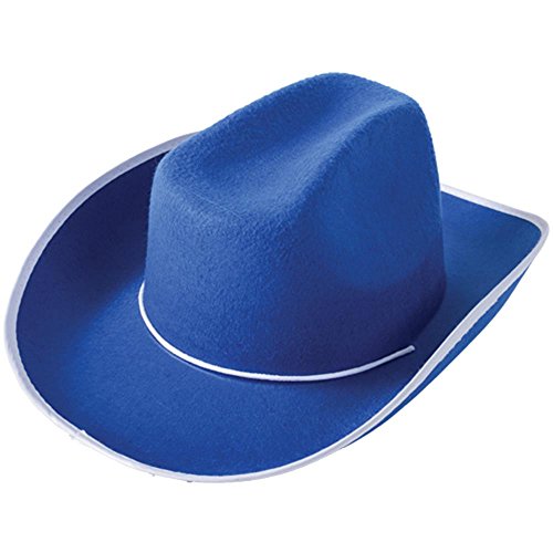 U.S. Toy Blue Felt WESTERN Style Cowboy Hat Size Large
