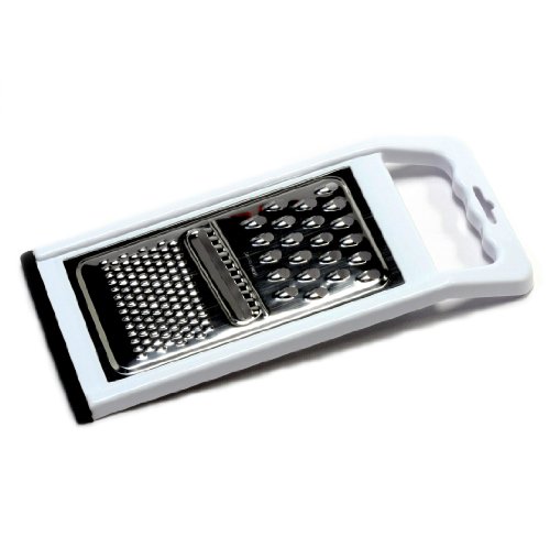 ''Chef CRAFT 21005 Non-Skid Bottom Flat Grater, Stainless Steel Plastic''