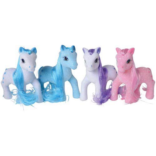 US TOY MX502 4 Piece Flocked Sparkle Ponies