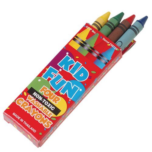 US TOY Company DM128 Washable Crayons-4-Bx