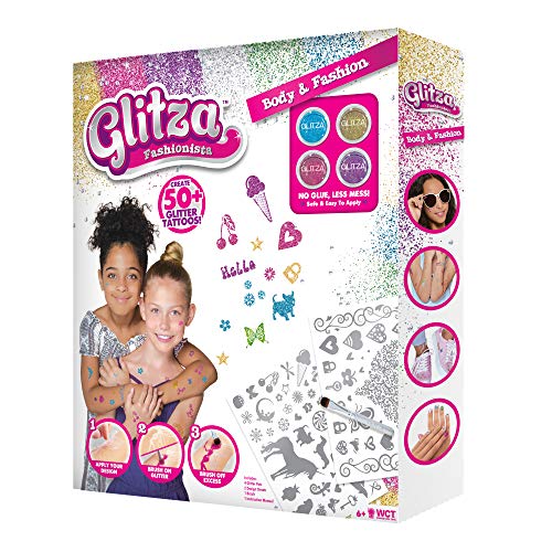 ''Glitza Fashionista, The Less Mess More Fun Glitter TATTOO for Girls''