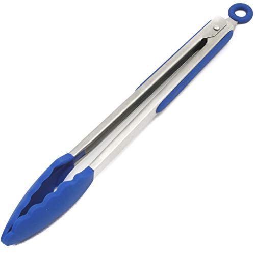 ''Chef CRAFT 13485 Premium Silicone Tongs, 12, Blue''