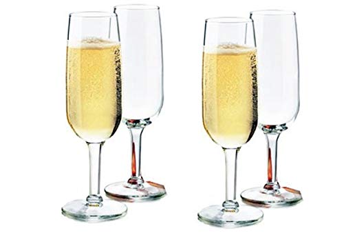 ''Libbey 6.25 Oz. Preston Champagne Flute GLASS Set, 4 Piece Set''