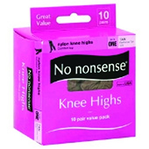 NO NOnsense ZA1/TZ9 Size One Tan Knee Highs 10 Pair