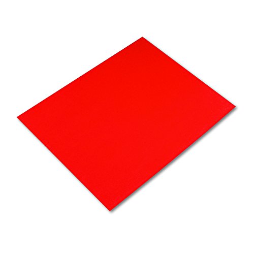 ''Pacon Peacock 100% Recycled Railroad Board, 22 x 28 Inches, 4-Ply, Red, Carton of 25 SHEETS  (5475-