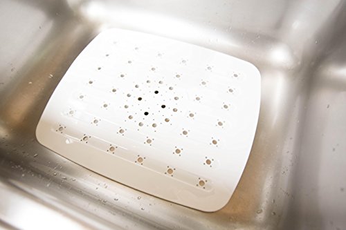 Product Image - Home Basics Kitchen PVC Sink Mat, White (12 x 16)