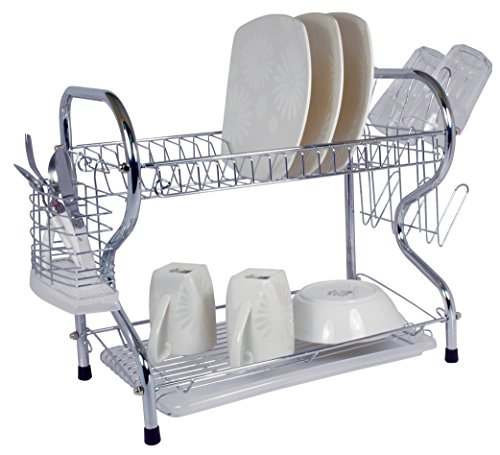 Product Image - Better Chef DR-224, 22-Inch, Chrome Plated, R-Shaped, Rust-Resistant, 2-Tier Dishrack