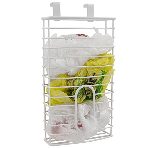 ''Home Basics over the Cabinet Plastic BAG Organizer and Grocery BAG Holder, White''