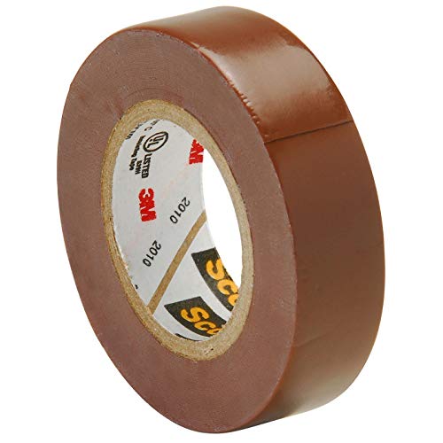 ''Scotch Vinyl Color Coding Electrical TAPE 35, 1/2 in x 20 ft, Brown''