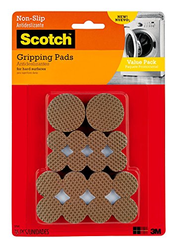 ''Scotch Gripping Pads VALUE Pack, Round, Brown, Various Sizes, 36 Pads/Pack (SP941-NA)''