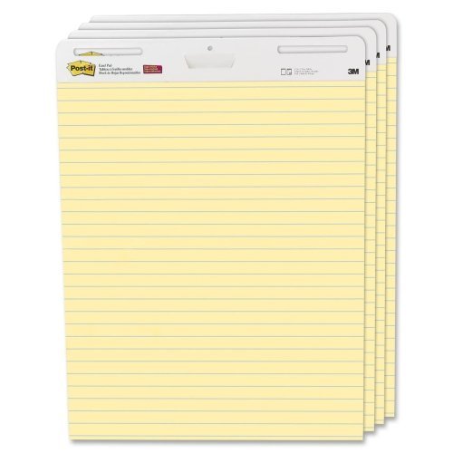 ''Wholesale CASE of 2 - 3M Post-it Faint Rule Easel Pad-Easel Pad,Self-stick,Lined,30 SHEETS,25x30,4/