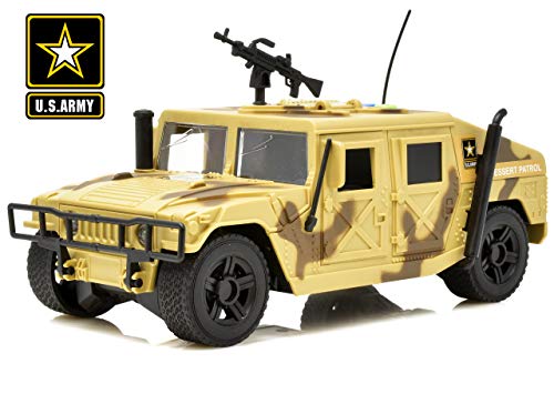 ''US Army Friction Powered MILITARY Truck for Boys, Patrol Tank Toy Car with Door and Trunk Action fo