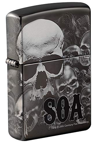 Zippo Sons of Anarchy 360° SKULLs Black Ice Pocket Lighter