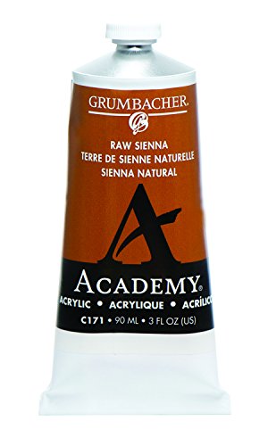 ''Grumbacher Academy Acrylic PAINT, 90ml/3 oz Metal Tube, Raw Sienna''