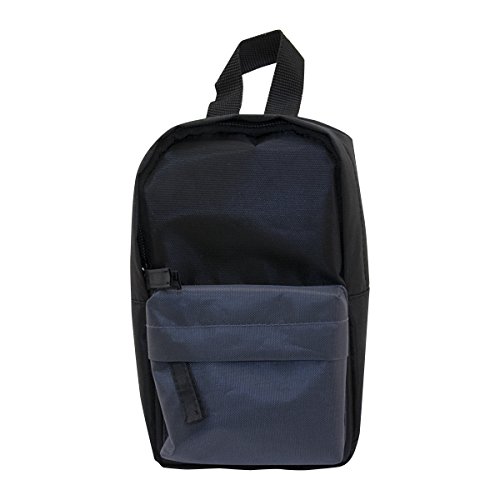 ''Advantus Backpack PENCIL Pouch, 3.5? x 4.5? x 7.75?, Black/Charcoal (94032)''