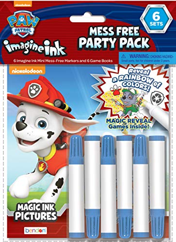 ''Nickelodeon Paw Patrol Imagine Ink 6-Pack Party Pack Bendon 30223-TG, Multicolor''