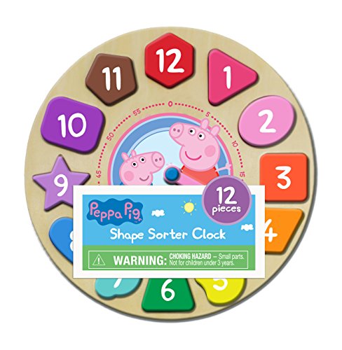 Peppa Pig Shape Sorter CLOCK Puzzle (12Piece)