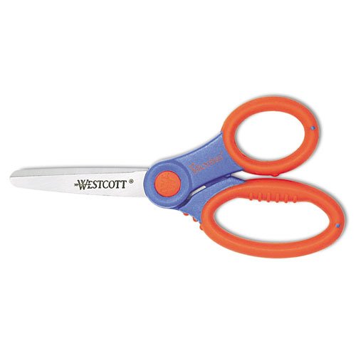 ''Westcott Soft Handle Kids Blunt SCISSORS With Microban Protection, 5-Green''