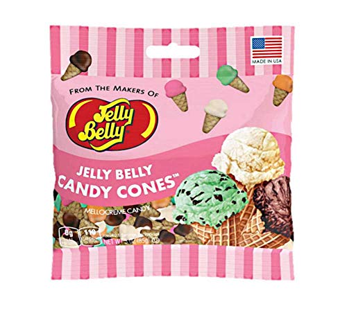 ''Jelly Belly CANDY Cones Mellocreme CANDY, 3 oz bag''