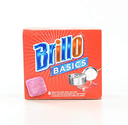 ''Brillo Basics Steel Wool SCRUB Pads, 8-ct. Box''