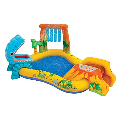 ''Intex Dinosaur Inflatable Play Center, 98in X 75in X 43in, for Ages 2+''