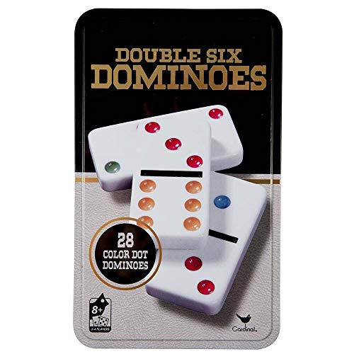 Cardinal Classic GAMEs - Double Six Color Dot Dominoes