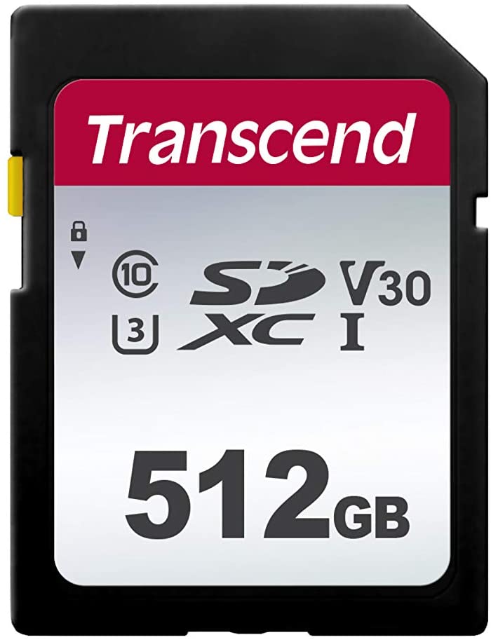 Transcend TS512GSDC300S 512GB UHS-I U3 SD Memory Card