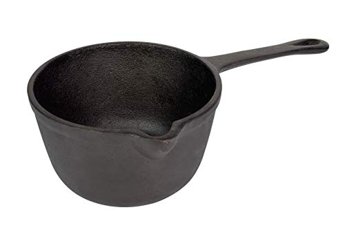 ''Jim Beam Pre-Seasoned Heavy Duty Construction CAST IRON Basting Pot for Grilling and Oven, Large, B