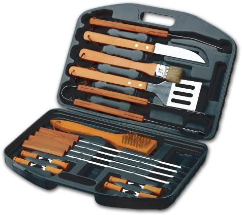 ''Chefs Basics HW5231 18-Piece Stainless-Steel Barbecue Grilling TOOL Accessories Utensils Set with S