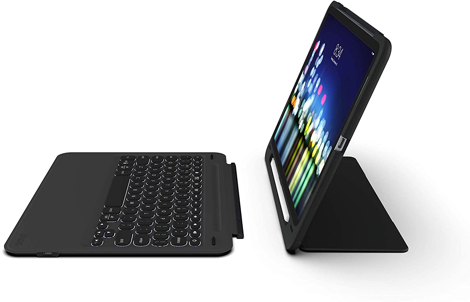 ''ZAGG Slimbook Go - Ultrathin Case, Hinged with Detachable Bluetooth Keyboard - Made for 2019 Apple 