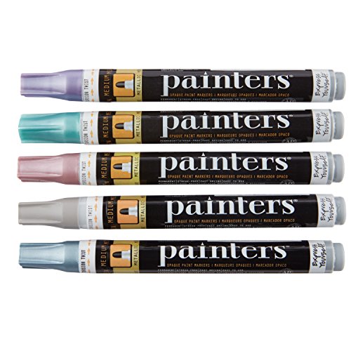 ''Elmer's PAINTers Opaque PAINT Markers, Medium Point, Assorted Metallic, 5 Count''