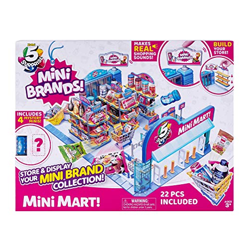 5 Surprise Mini Brands Electronic Mini Mart with 4 Mystery Mini Brands Playset by ZURU