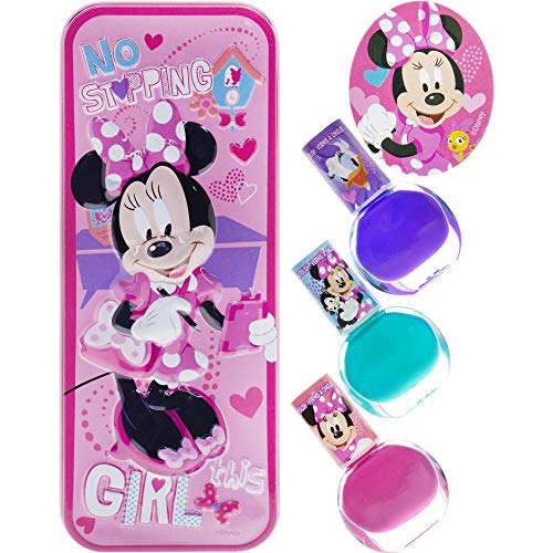 ''Townley Girl Disney Minnie Mouse Nail Polish with themed PURSE, Age 3+ - 3 Pack''