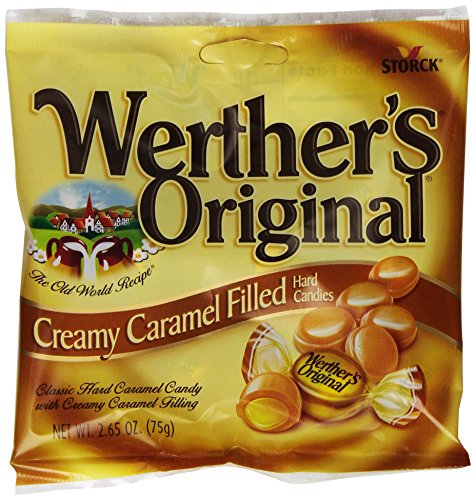 ''WERTHER'S ORIGINAL Creamy Caramel Filled Hard CANDIES, 2.65 Ounce Bag (Pack of 12), Hard CANDY, Bul
