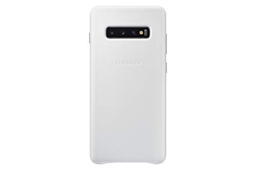 ''Samsung Galaxy S10+ LEATHER Back Case, White''