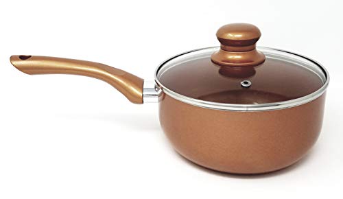 ''Better Chef SP5, 1.5 QUART NON-STICK SAUCE PAN WITH GLASS LID - COPPER COLOR (n/a)''