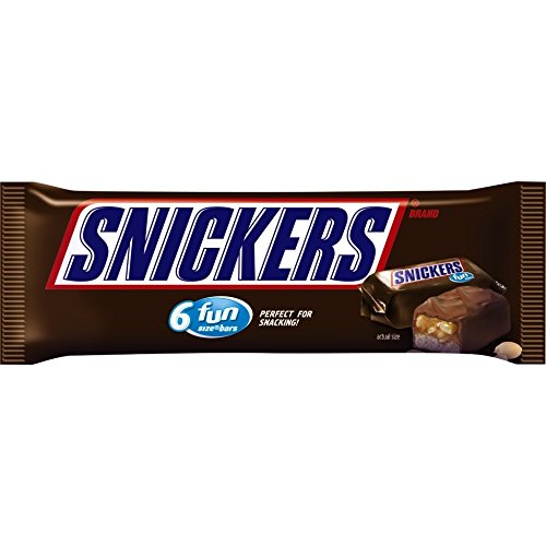 SNICKERS Fun Size Chocolate CANDY Bars 3.4-Ounce 6-Count Pack