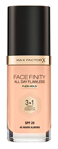 ''Max Factor Facefinity All Day Flawless 3 In 1 Foundation SPF 20, NO. 45 Warm Almond''