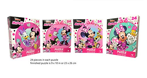 Set of 4 Minnie Mouse Puzzles for Kids Great for GIFTS to Your Daughter.