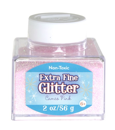 Product Image - Sulyn Extra Fine Cameo Pink Glitter Stacker Jar, 2 Ounces, Non-Toxic, Stackable and Reusable Jar, Multiple Slot Openings for Easy Dispensing and Mess Reduction, Light Pink Glitter, SUL51825