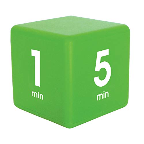 Product Image - Datexx The Miracle TimeCube Timer, 1, 5, 10 and 15 Minutes, for Time Management, Kitchen Timer, Kids Timer, Workout Timer, Green