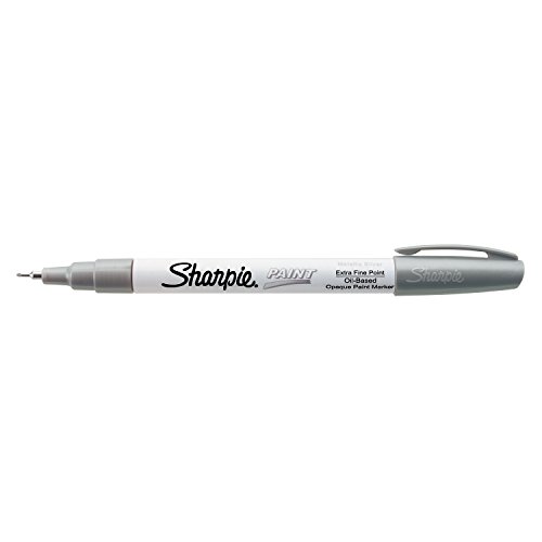 ''Sharpie Oil-Based PAINT Marker, Extra Fine Point, Metallic Silver, 1 Count - Great for Rock PAINTin