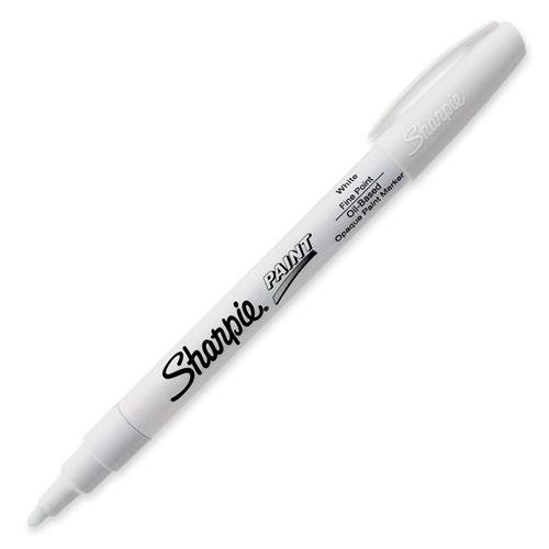 ''Sharpie Oil-Based PAINT Marker, Fine Point, White, 1 Count - Great for Rock PAINTing (packaging may
